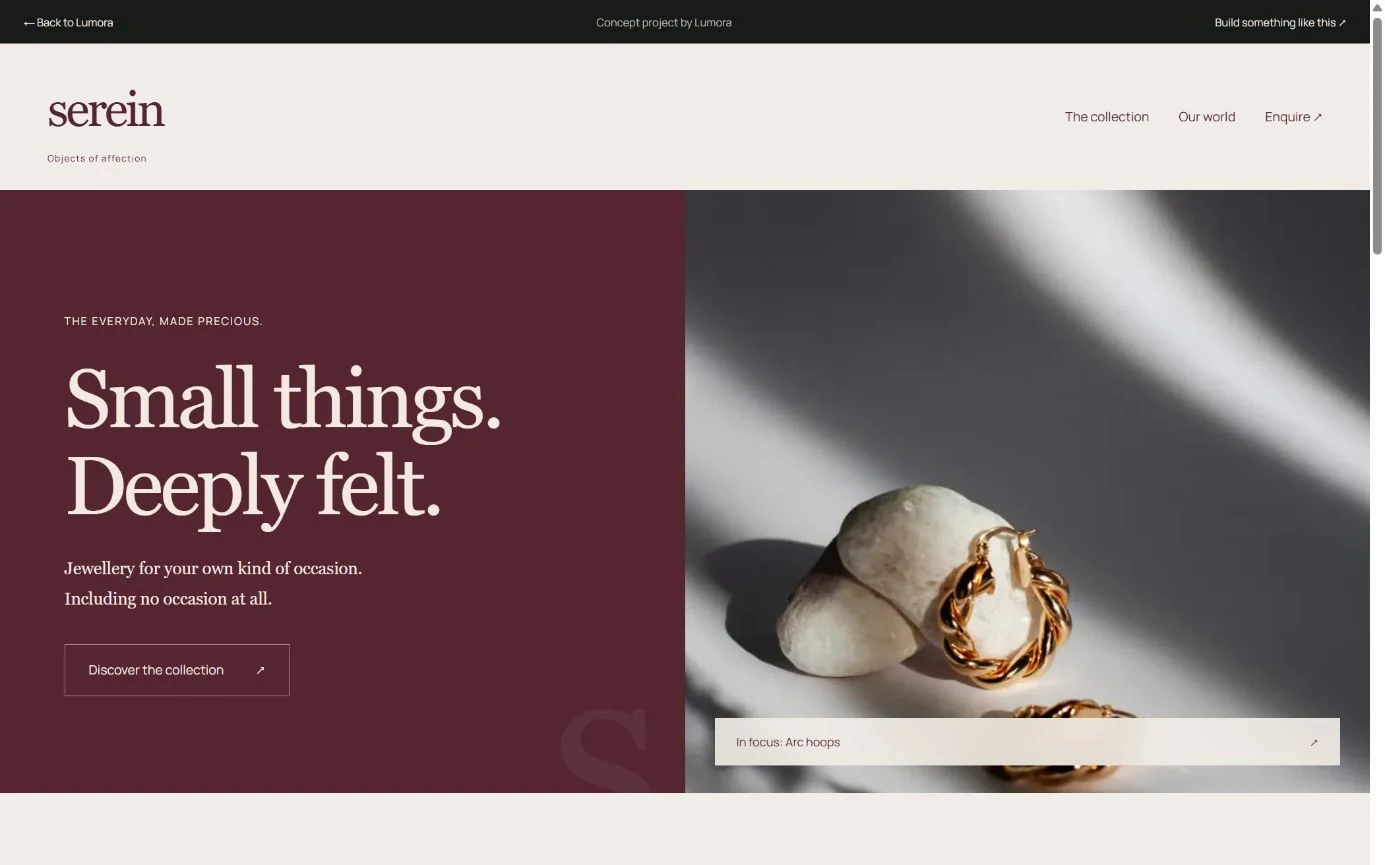The working Serein website